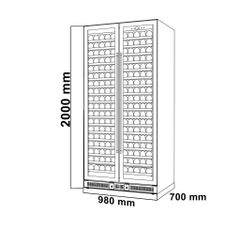 Tủ rượu vang MW200XL (2 cánh side by side - 250~300 chai)