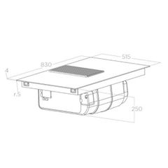 Bếp từ kết hợp máy hút mùi Elica NIKOLATESLA PRIME S BL/F PO/83 PRF0185060