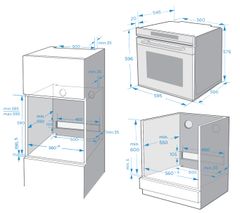 Lò nướng âm tủ tích hợp chiên không dầu 72 lít GrandX GX75V9