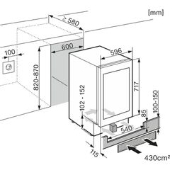 Tủ rượu vang âm tường Miele KWT 6322 UG-94 Lít-34 Chai