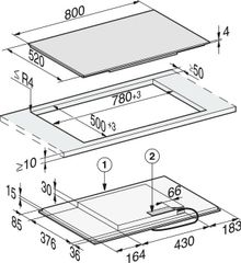 Bếp từ Miele KM 7474 FR - Vùng nấu linh hoạt