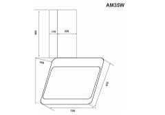 Máy hút mùi áp tường AM35W
