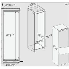 Tủ Mát Âm Tủ Miele Cooler K 7747 C 125 Gala