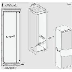 Tủ Đông Âm Tủ Miele Freezer FNS 7740 D 125 Gala