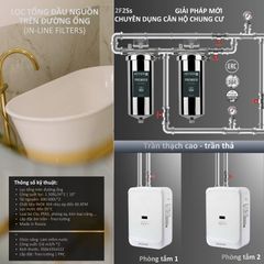 Lọc tổng đầu nguồn trên đường ống lắp âm trần cho căn hộ chung cư Geyser Ecotar 2F2Ss