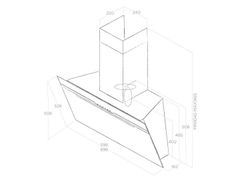 Máy hút mùi áp tường Elica MAJESTIC BL/A/90 PRF0116967A