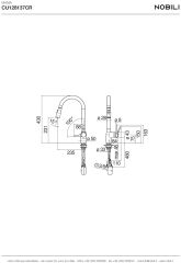 VÒI RỬA BÁT DÂY RÚT NOBILI MANIA NB305C