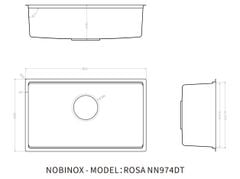 CHẬU RỬA BÁT 1 HỐ NOBINOX ROSA NN974DT