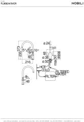 VÒI RỬA BÁT 3 ĐƯỜNG NƯỚC NOBILI SORA NB164
