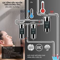 Lọc tổng đầu nguồn Nóng – Nguội âm trần cho căn hộ chung cư Geyser Ecotar 3Fs