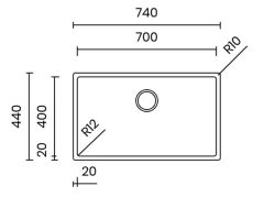 Chậu rửa bát NoBiNox PURA NT670U BA7000I