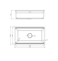CHẬU RỬA BÁT 1 HỐ NOBINOX LIRA NJ562D