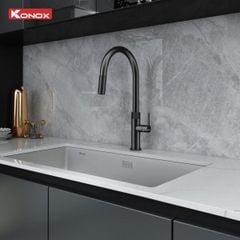 Vòi rửa bát Konox dây rút Lasi Gun Metal