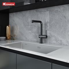 Vòi rửa bát konox dây rút Stream Smart Gun Metal