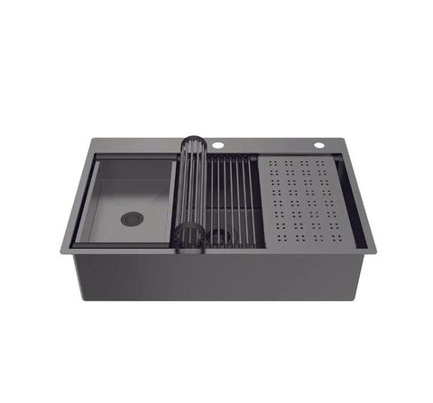 Chậu rửa chén Hafele 760mm HS25-SSN1S-7650 màu Đen 567.24.485