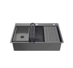 Chậu rửa chén Hafele 760mm HS25-SSN1S-7650 màu Đen 567.24.485