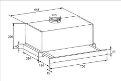 Máy hút mùi âm tủ GrandX GX H70F58B