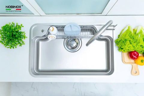 CHẬU RỬA BÁT 1 HỐ NOBINOX ARVO B180