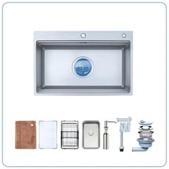 CHẬU RỬA BÁT 1 HỐ NOBINOX LIRA NJ560D
