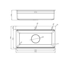 CHẬU RỬA BÁT 1 HỐ NOBINOX LIRA NJ564D