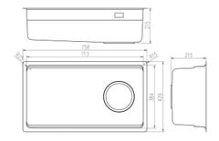 CHẬU RỬA BÁT 1 HỐ NOBINOX LUMIA NX556