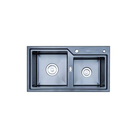 CHẬU RỬA BÁT 2 HỐ NOBINOX LUMIA NJ513B