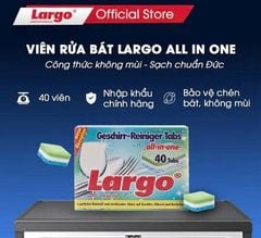Viên Rửa Chén Bát Largo All In One Đức 40 viên