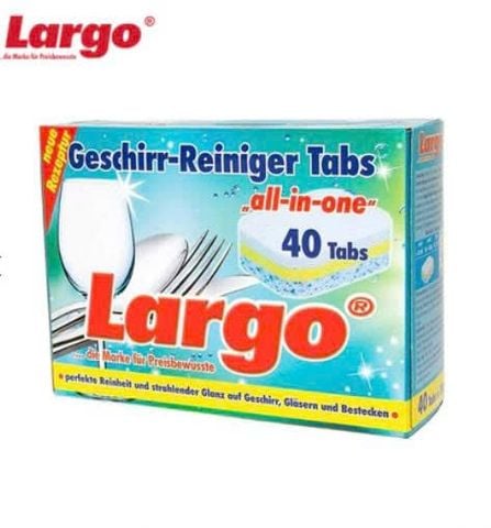 Viên Rửa Chén Bát Largo All In One Đức 40 viên