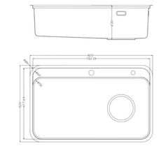 CHẬU RỬA BÁT 1 HỐ NOBINOX NOVA A382