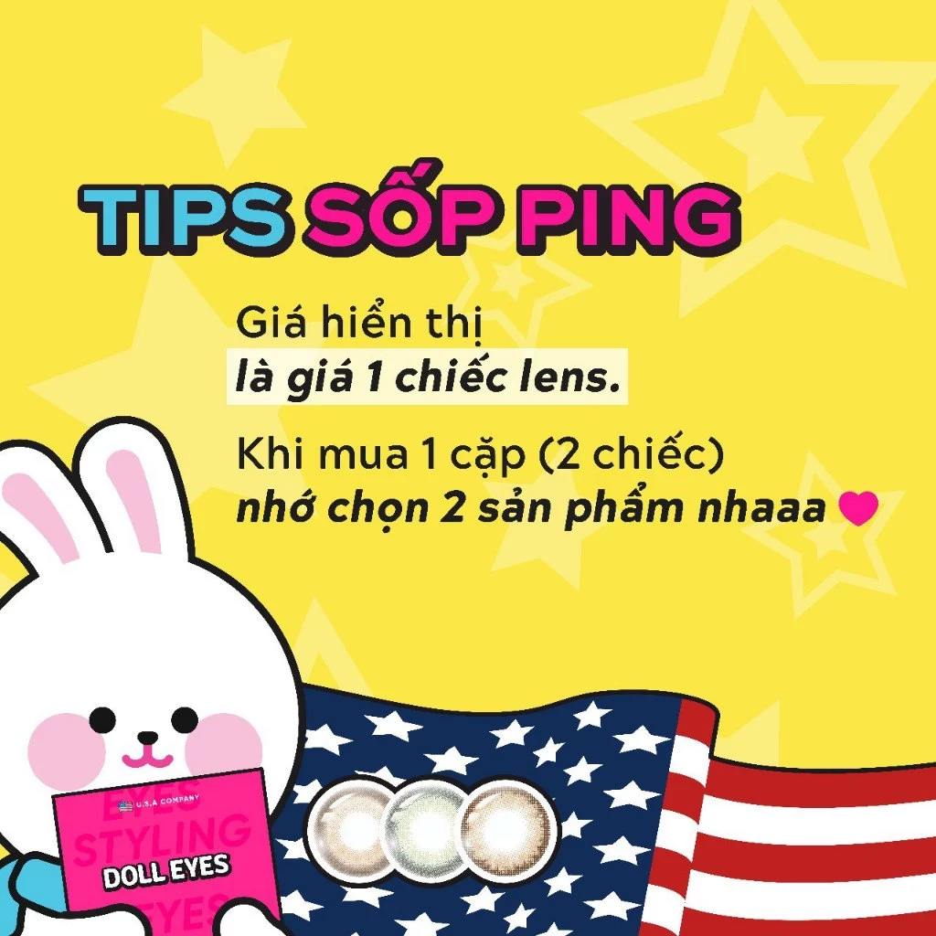  Luxury beauty lens DOLL EYES - She's Famous Xám Trà Lạnh 