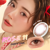  Luxury Beauty Lens DOLL EYES Rose 11 nâu hồng 