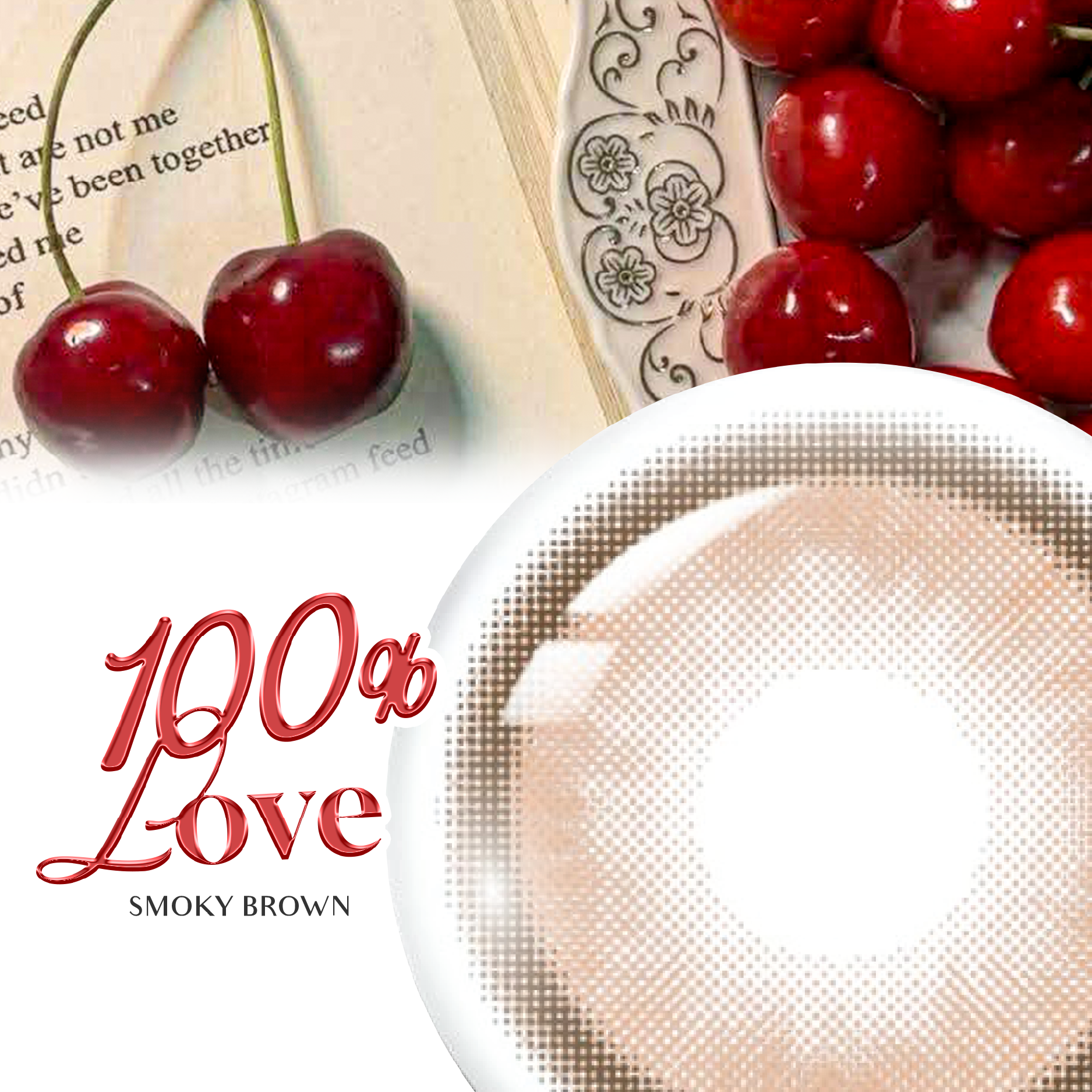  Luxury beauty lens DOLL EYES - 100% LOVE Nắng Khói 