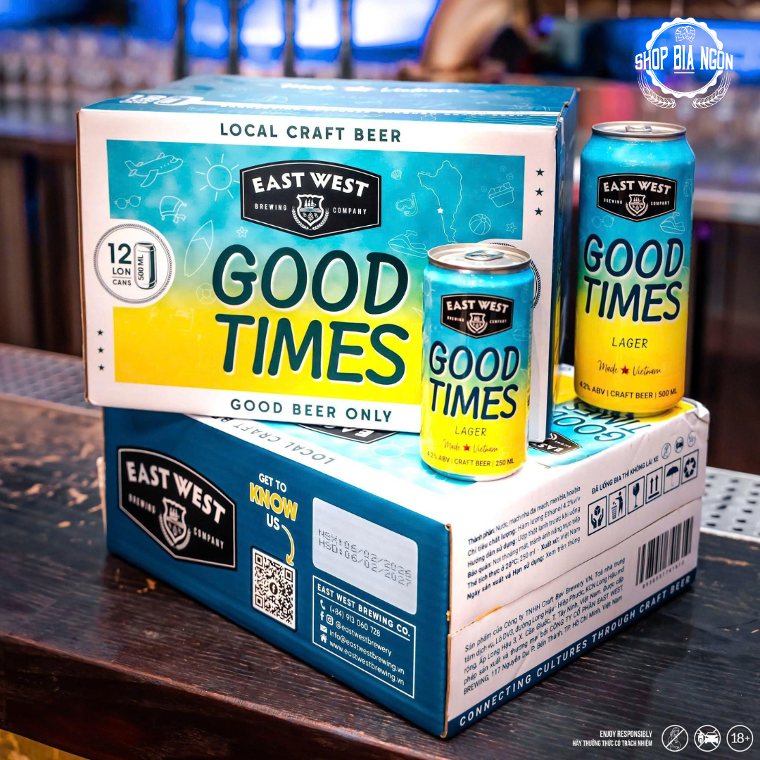  Chương Trình Good Time - East West Good Times Lager - Combo 2 Thùng 