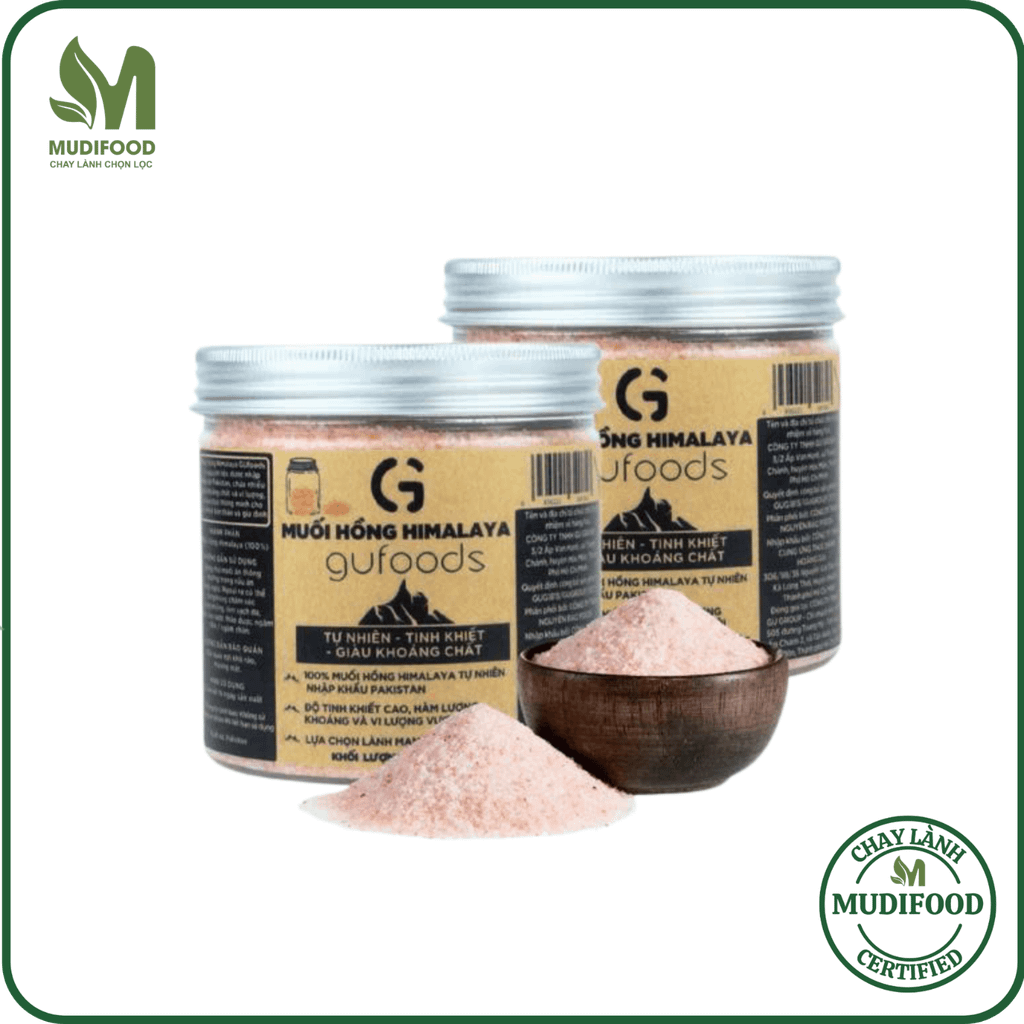 Muối Hồng Himalaya GUfoods (dạng hạt mịn) - Tự Nhiên, Tinh Khiết, Giàu Khoáng Chất, Gia Vị Cho Món Ăn Thơm Ngon (GV)
