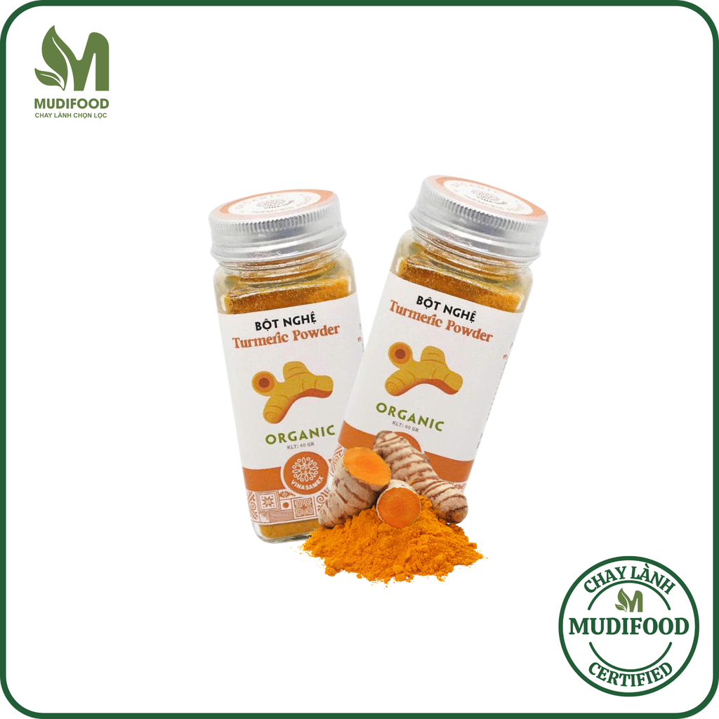 Bột Nghệ Vinasamex 40g - Thực Phẩm Bổ Sung Dinh Dưỡng Cho Cả Gia Đình, Người Tiểu Đường, Ăn Kiêng, Ăn Chay, Gia Vị Cho Những Bữa Ăn Tròn Vị, Tẩm Uớp Món Ăn (GV)