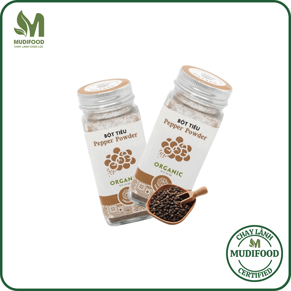 Bột Tiêu Vinasamex 50g - Thực Phẩm Bổ Sung Dinh Dưỡng Cho Cả Gia Đình, Người Tiểu Đường, Ăn Kiêng, Ăn Chay, Gia Vị Cho Những Bữa Ăn Tròn Vị, Tẩm Uớp Món Ăn (GV)