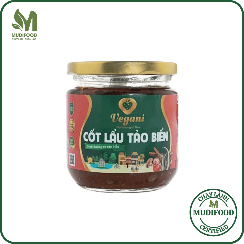 Cốt Lẩu Tảo Biển Vegani 250g - Thực Phẩm Bổ Sung Dinh Dưỡng Cho Cả Gia Đình, Người Tiểu Đường, Ăn Kiêng, Ăn Chay, Nước Dùng Lẩu Vegan Thơm, Tiện Lợi (GV)