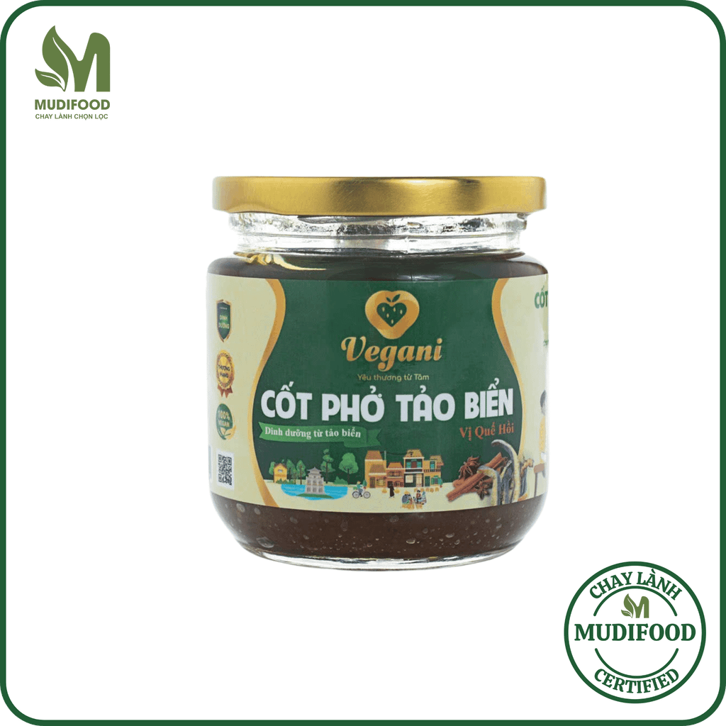 Cốt Phở Tảo Biển Vegani 250g - Thực Phẩm Bổ Sung Dinh Dưỡng Cho Cả Gia Đình, Người Tiểu Đường, Ăn Kiêng, Ăn Chay, Gia Vị Nấu Phở Chay Thanh Ngọt Tự Nhiên (GV)