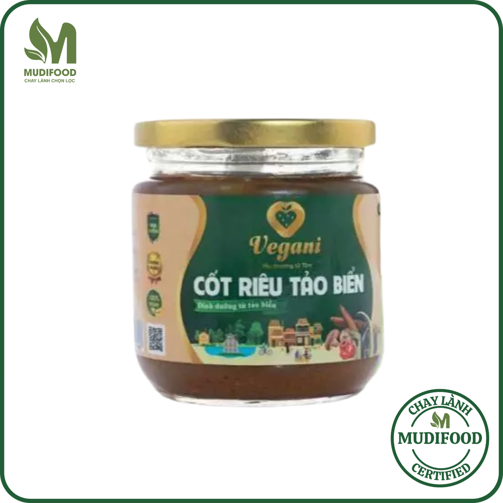 Cốt Riêu Tảo Biển Vegani 250g - Thực Phẩm Bổ Sung Dinh Dưỡng Cho Cả Gia Đình, Người Tiểu Đường, Ăn Kiêng, Ăn Chay, Gia Vị Nấu Bún Riêu Chay Đậm Đà Tiện Lợi (GV)