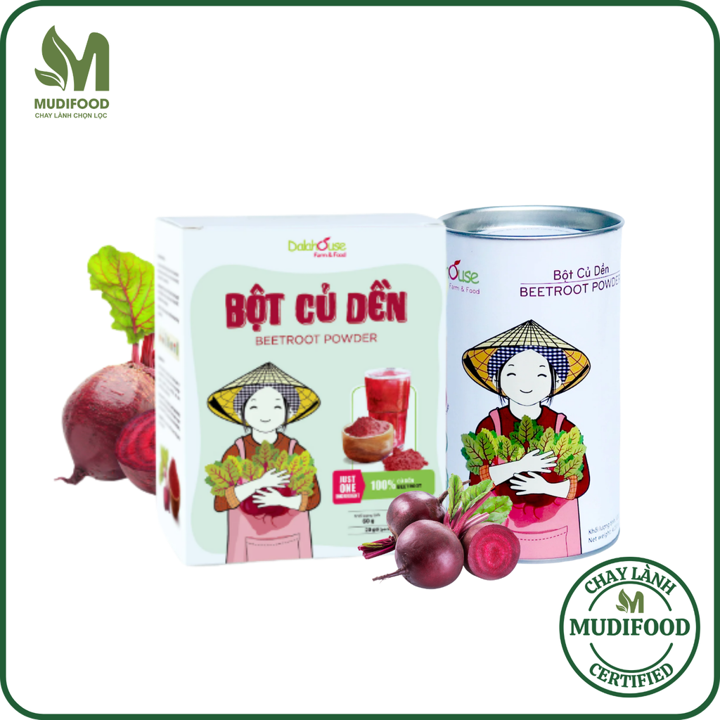 Bột Củ Dền Dalahouse - Bột Rau Củ Hữu Cơ Nguyên Chất Sấy Lạnh (BRC)