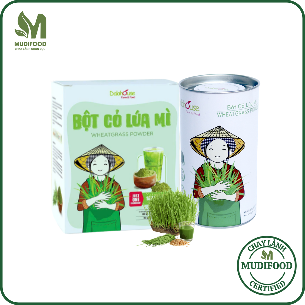 Bột Cỏ Lúa Mì Dalahouse - Bột Rau Củ Hữu Cơ Nguyên Chất Sấy Lạnh (BRC)