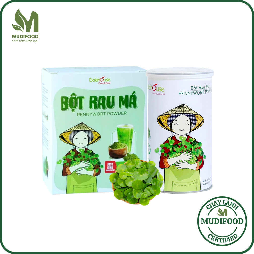 Bột Rau Má Dalahouse - Bột Rau Củ Hữu Cơ Nguyên Chất Sấy Lạnh (BRC)