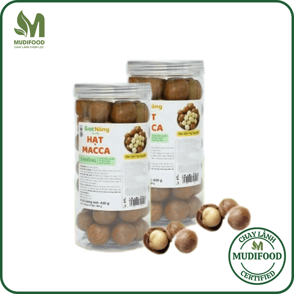 Hạt Macca Nứt Vỏ Nông Sản Giọt Nắng Hộp 500g - Thực Phẩm Bổ Sung Dinh Dưỡng Cho Mẹ Bầu, Sau Sinh, Người Ăn Chay, Ăn Kiêng, Giảm Cân, Eat Clean, Hàm Lượng Giàu Protein Và Chất Xơ, Hạt Dinh Dưỡng, Thơm, Giòn Bùi, Ăn Vặt, Healthy (Bánh, Snack, Hạt Và Trà)