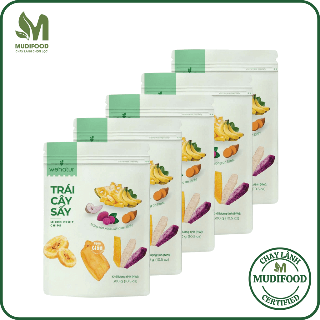 Combo Trái Cây Sấy We'natur (Mỗi Gói 150g/ 300g) - Thực Phẩm Bổ Sung Dinh Dưỡng Cho Mẹ Bầu, Sau Sinh, Người Ăn Chay, Ăn Kiêng, Người Chơi Thể Thao, Giảm Cân, Eat Clean (Bánh Và Snack Healthy)