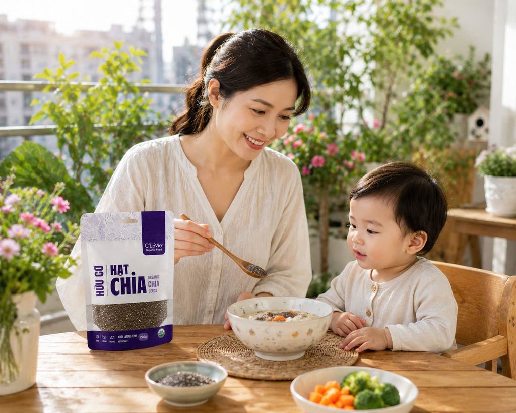 Hạt Chia Hữu Cơ C'lavie Gói 200g - Thực Phẩm Bổ Sung Dinh Dưỡng Cho Mẹ Bầu, Sau Sinh, Người Ăn Chay, Ăn Kiêng, Giảm Cân, Tập Gym, Eat Clean, Hàm Lượng Giàu Protein Và Chất Xơ (CBCL, CX, SPF)y)
