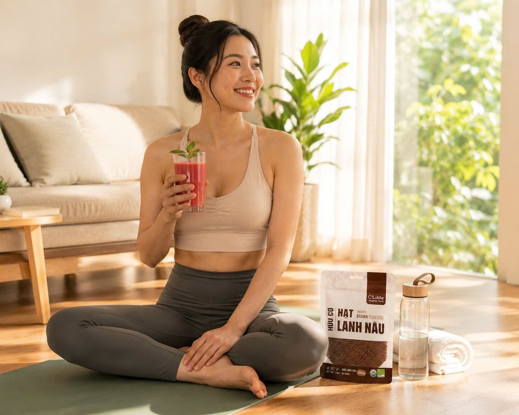 Hạt Lanh Nâu Hữu Cơ C'Lavie Gói 200g - Thực Phẩm Bổ Sung Dinh Dưỡng Cho Mẹ Bầu, Sau Sinh, Người Già, Người Tiểu Đường, Ăn Chay, Ăn Kiêng, Healthy, Tốt Cho Tim Mạch Giàu Omega 3-6, Protein Thực Vật (CBCL, SPF, Hạt Và Đậu)