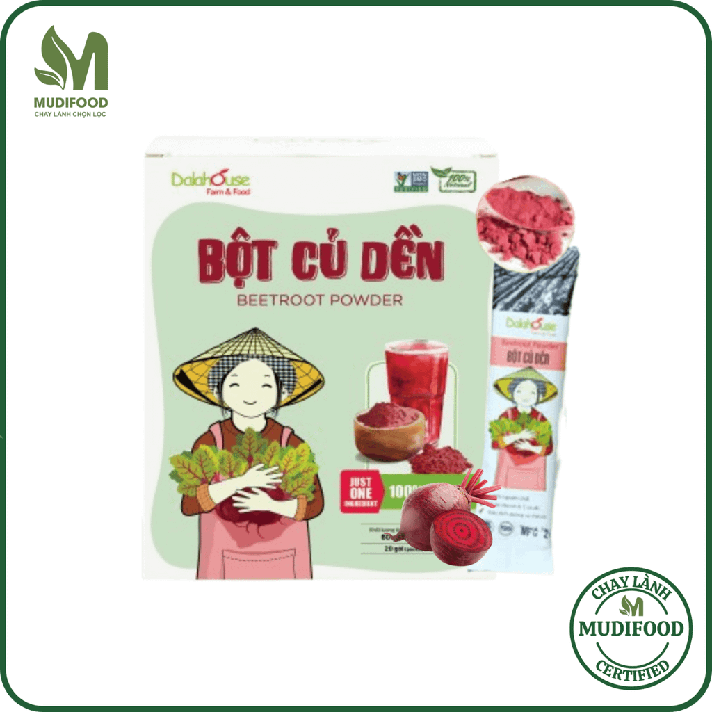 Bột Củ Dền Dalahouse - Bột Rau Củ Hữu Cơ Nguyên Chất Sấy Lạnh (BRC)
