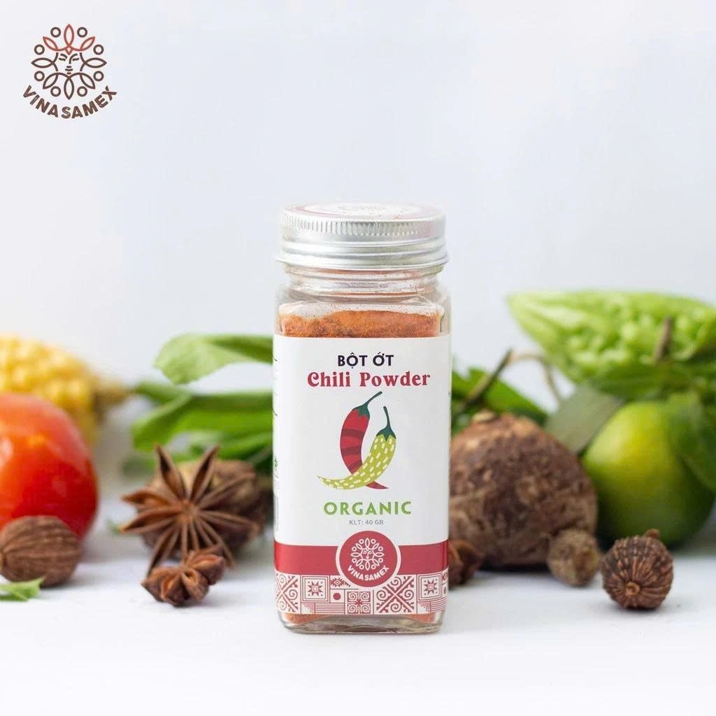 Bột Gia Vị Hữu Cơ Vinasamex 50g - Thực Phẩm Bổ Sung Dinh Dưỡng Cho Cả Gia Đình, Người Tiểu Đường, Ăn Kiêng, Ăn Chay, Gia Vị Cho Những Bữa Ăn Tròn Vị, Tẩm Uớp Món Ăn (GV)