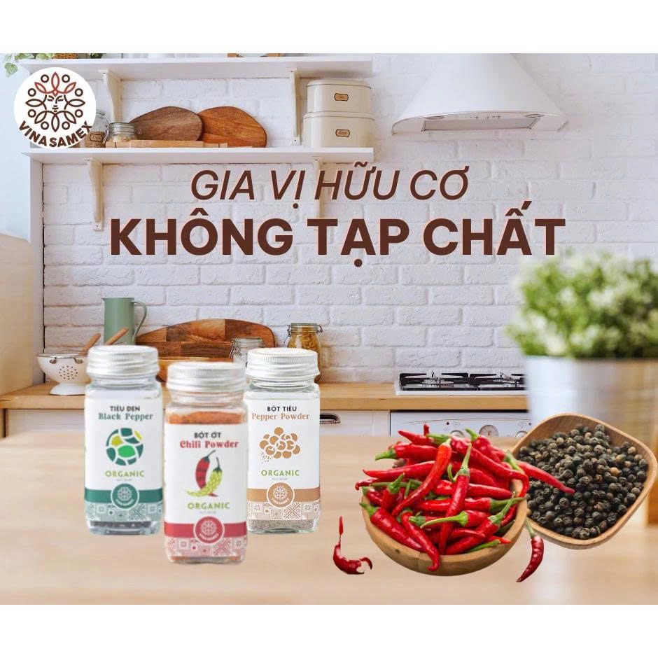 Bột Ớt Vinasamex 40g - Thực Phẩm Bổ Sung Dinh Dưỡng Cho Cả Gia Đình, Người Tiểu Đường, Ăn Kiêng, Ăn Chay, Gia Vị Cho Những Bữa Ăn Tròn Vị, Tẩm Uớp Món Ăn (GV)