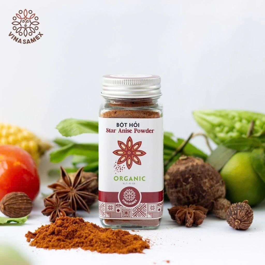 Bột Gia Vị Hữu Cơ Vinasamex 50g - Thực Phẩm Bổ Sung Dinh Dưỡng Cho Cả Gia Đình, Người Tiểu Đường, Ăn Kiêng, Ăn Chay, Gia Vị Cho Những Bữa Ăn Tròn Vị, Tẩm Uớp Món Ăn (GV)